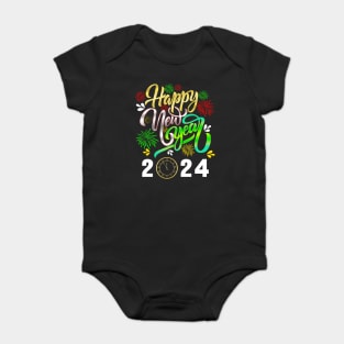 New Year Eve 2024 Merry Xmas Christmas Family Matching Baby Bodysuit